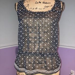 American Eagle mesh peplum top